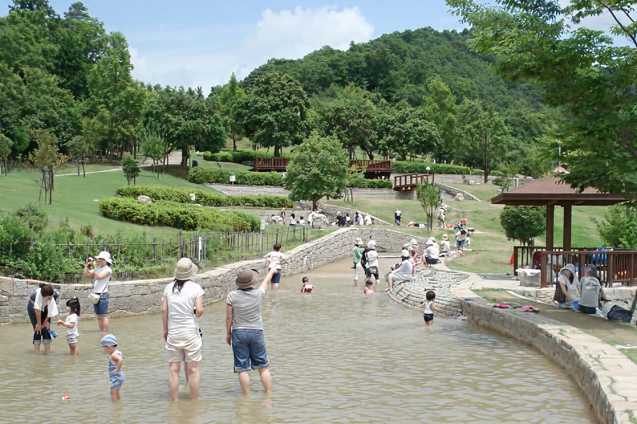 自然を楽しむアウトドアスポットの様子